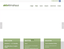 Tablet Screenshot of aktivklimahaus.at